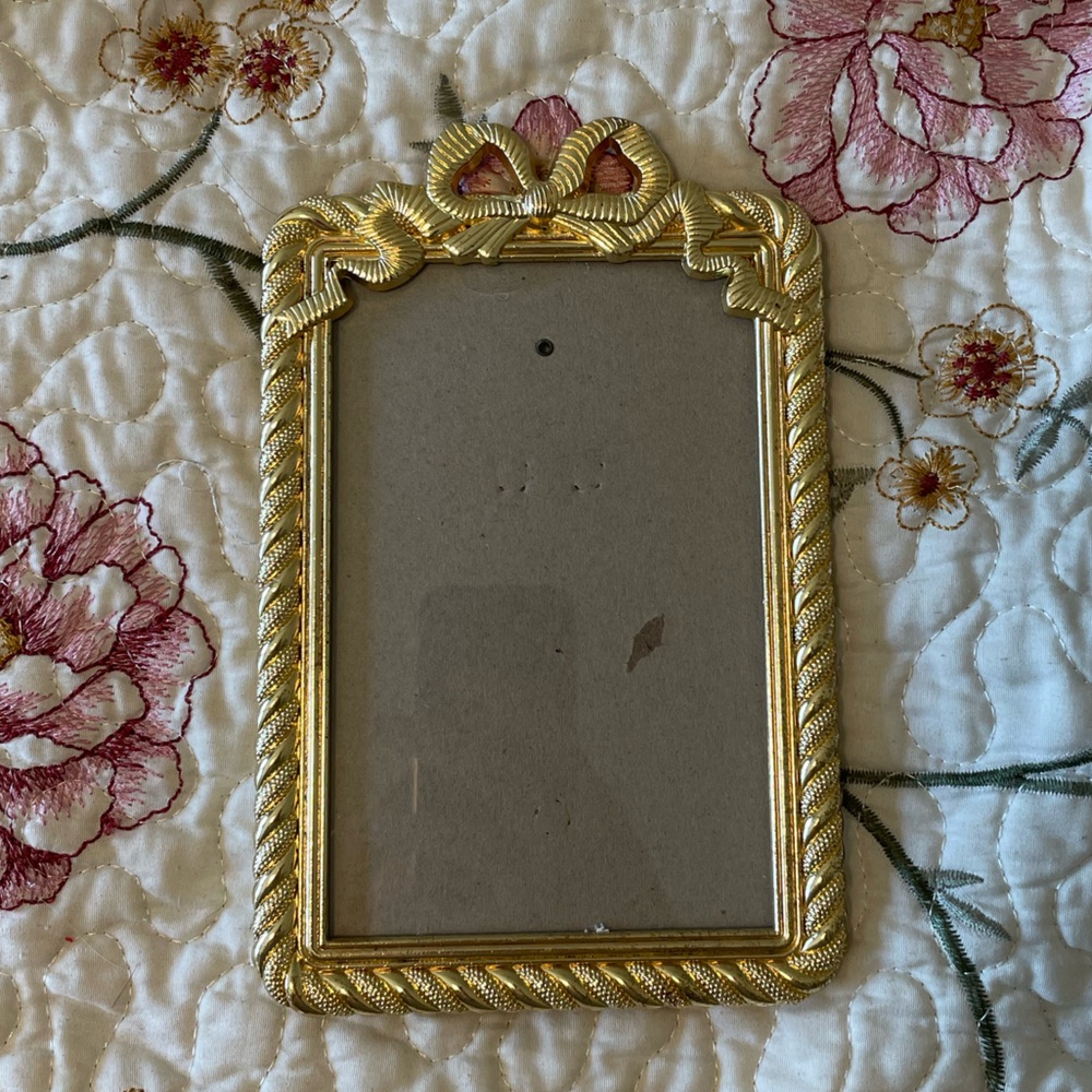 gold nicole miller small coquette picture frame